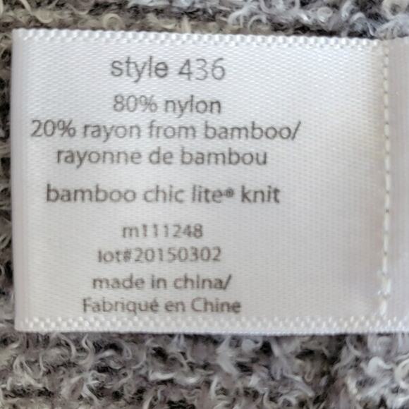 Barefoot Dreams Bamboo Chic Lite Cardigan S/M Heather Gray Open Front Waterfall - Picture 10 of 11